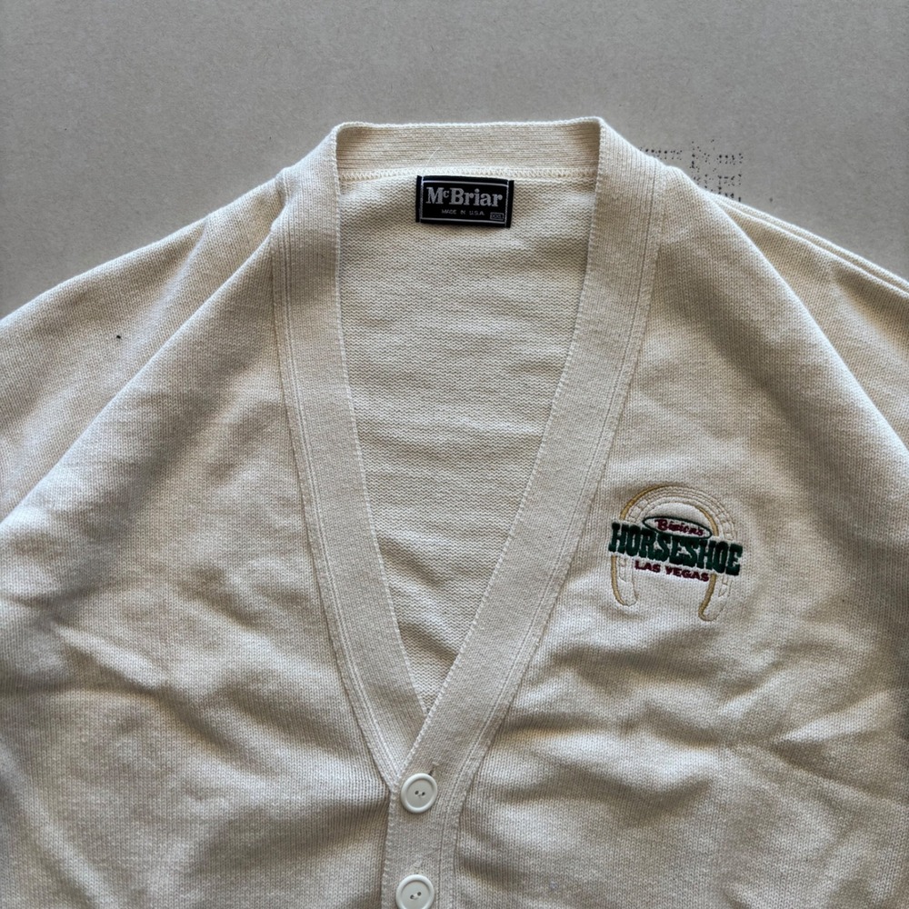 Vintage‎ 90s McBriar Horseshoe Las Vegas Cardigan Sweater